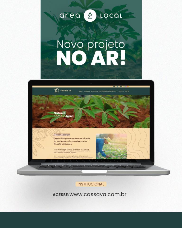 Novo site da Cassava em WordPress – desenvolvimento pela Área Local
