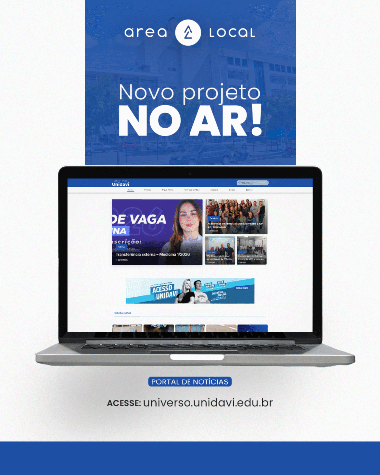 Universo Unidavi: novo portal de notícias da Unidavi desenvolvido pela Área Local